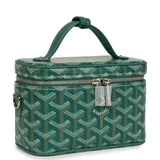 Goyard Goyardine Canvas Green Mini Muse Vanity Bag Palladium Hardware