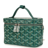 Goyard Goyardine Canvas Green Mini Muse Vanity Bag Palladium Hardware