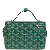 Goyard Goyardine Canvas Green Mini Muse Vanity Bag Palladium Hardware