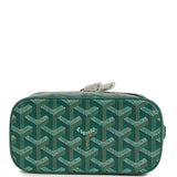 Goyard Goyardine Canvas Green Mini Muse Vanity Bag Palladium Hardware