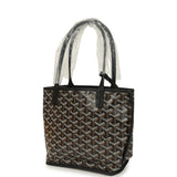 Goyard Goyardine Anjou Black Mini Bag Palladium Hardware
