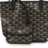 Goyard Goyardine Anjou Black Mini Bag Palladium Hardware