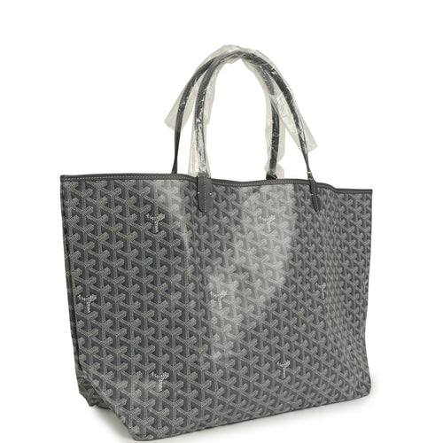 Goyard Goyardine Grey St. Louis GM Tote Bag Palladium Hardware