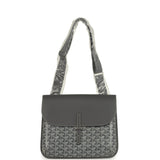 Goyard Coursier Messenger Bag Grey Goyardine Canvas & Chevroches Calfskin Palladium Hardware