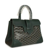 Goyard Saigon Tote Dark Green Goyardine Canvas Palladium Hardware