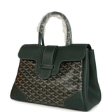 Goyard Saigon Tote Dark Green Goyardine Canvas Palladium Hardware