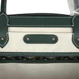 Goyard Saigon Tote Dark Green Goyardine Canvas Palladium Hardware