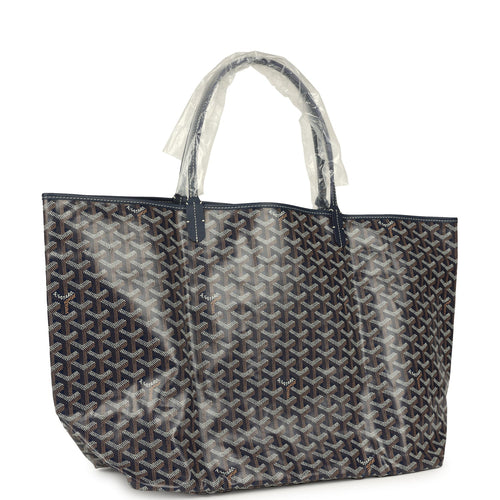 Goyard Goyardine Navy Saint Louis GM Tote Bag Palladium Hardware