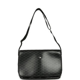 Goyard Goyardine Canvas Black Capetien MM Messenger Bag Palladium Hardware