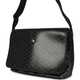 Goyard Goyardine Canvas Black Capetien MM Messenger Bag Palladium Hardware