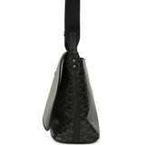 Goyard Goyardine Canvas Black Capetien MM Messenger Bag Palladium Hardware