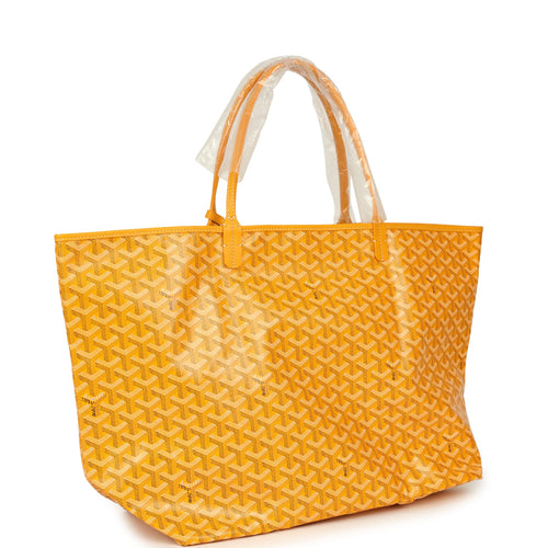 Goyard Goyardine Yellow Saint Louis GM Tote Bag Palladium Hardware
