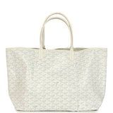 Goyard Goyardine White Saint Louis PM Tote Bag Palladium Hardware