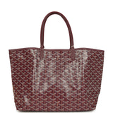 Goyard Goyardine Canvas Burgundy Saint Louis PM Tote Palladium Hardware