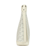 Goyard Goyardine Canvas White Conti Pouch Palladium Hardware