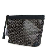 Goyard Goyardine Canvas Navy Blue Conti Pouch Palladium Hardware