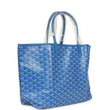 Goyard Goyardine Sky Blue Saint Louis PM Tote Bag Palladium Hardware