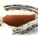 Goyard Goyardine Canvas Black and Tan Ladybug Plumet Pocket Wallet Palladium Hardware