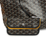 Goyard Goyardine Black Saint Louis PM Tote Bag Palladium Hardware