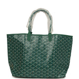 Goyard Goyardine Green Saint Louis PM Tote Bag Palladium Hardware