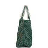 Goyard Goyardine Green Saint Louis PM Tote Bag Palladium Hardware