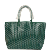 Goyard Goyardine Green Saint Louis PM Tote Bag Palladium Hardware