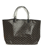 Goyard Goyardine Black Saint Louis GM Tote Bag Palladium Hardware