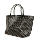 Goyard Goyardine Black Saint Louis GM Tote Bag Palladium Hardware