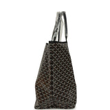 Goyard Goyardine Black Saint Louis GM Tote Bag Palladium Hardware