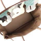 Custom "Camouflage" Swarovski Crystal Hermes Birkin 30 Etoupe Togo Gold Hardware