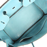 Vintage Hermes Birkin 35 Blue Jean Togo Palladium Hardware