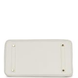 Pre-owned Hermes Birkin 35 White Clemence Gold Hardware