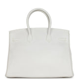 Pre-owned Hermes Birkin 35 White Epsom Gold Hardware