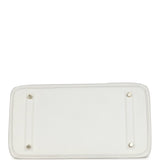 Pre-owned Hermes Birkin 35 White Epsom Gold Hardware