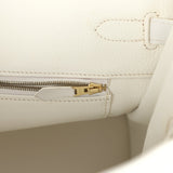 Pre-owned Hermes Birkin 35 White Epsom Gold Hardware
