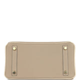 Hermes Special Order (HSS) Birkin 25 Gris Tourterelle and Craie Togo Brushed Gold Hardware