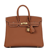 Hermes Birkin 25 Gold Togo Gold Hardware