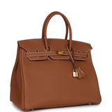 Hermes Birkin 35 Gold Togo Gold Hardware