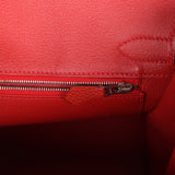 Pre-owned Hermes Birkin 30 Vermillon Togo Palladium Hardware