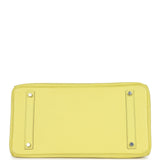 Pre-owned Hermes Birkin 35 Soufre Epsom Palladium Hardware