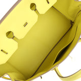 Pre-owned Hermes Birkin 35 Soufre Epsom Palladium Hardware