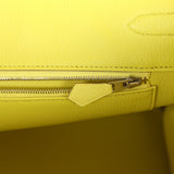 Pre-owned Hermes Birkin 35 Soufre Epsom Palladium Hardware