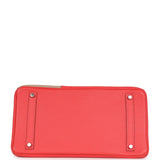 Pre-owned Hermes Birkin 35 Cascade Rose Jaipur, Etoupe and Argile Swift and Clemence Brushed Palladium Hardware