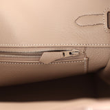 Pre-owned Hermes Birkin 35 Cascade Rose Jaipur, Etoupe and Argile Swift and Clemence Brushed Palladium Hardware