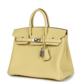 Hermes Birkin 25 Jaune Poussin Togo Palladium Hardware