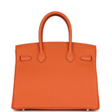 Hermes Birkin 30 Orange Togo Palladium Hardware