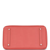 Pre-owned Hermes Birkin 35 Flamingo Epsom Palladium Hardware