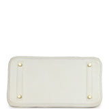 Pre-owned Hermes Birkin 30 White Clemence Gold Hardware