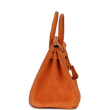 Vintage Hermes Birkin 25 Orange Doblis Gold Hardware