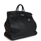 Pre-owned Hermes HAC Birkin 50 Black Togo Palladium Hardware
